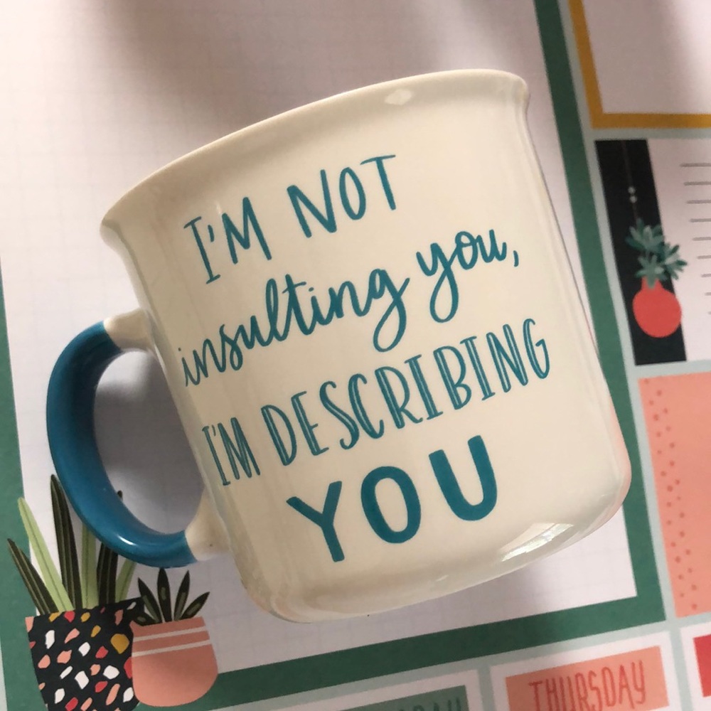 Blue & white ceramic mug